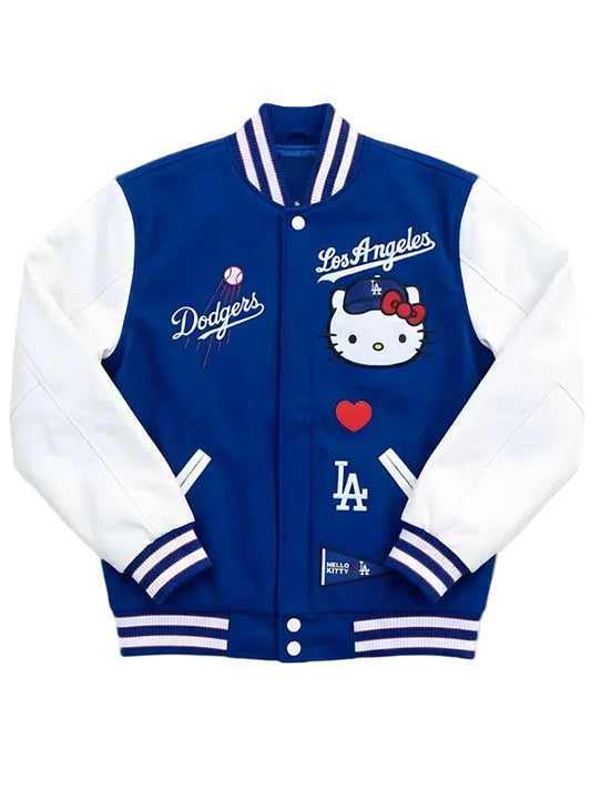 Hello Kitty Dodgers Varsity Jacket