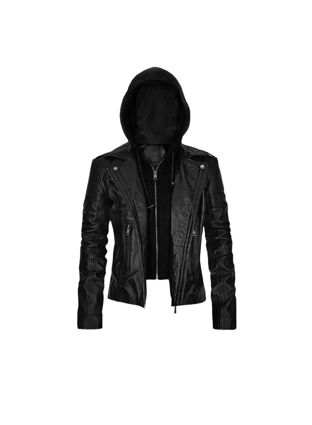 Hooded Flight Leather Jacket