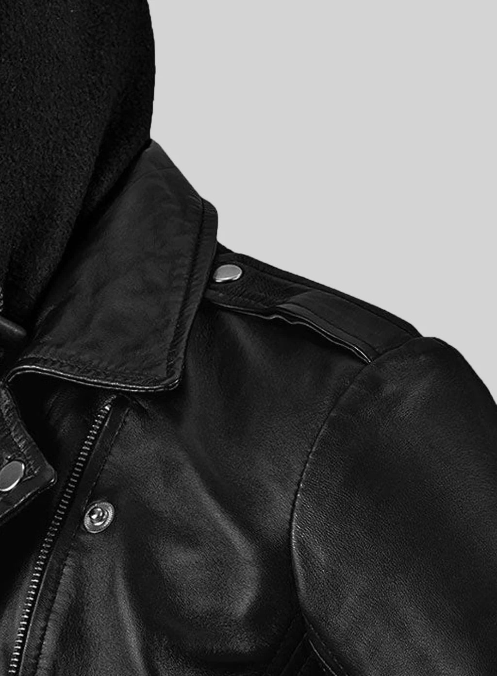 Hooded Flight Leather Jacket