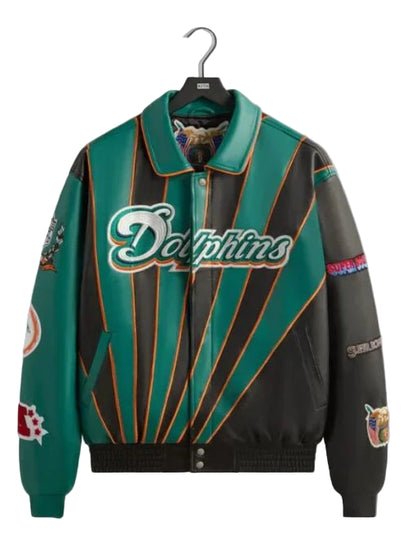 Kith x Jeff Hamilton NFL Dolphins Varsity Jacket