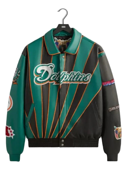 Kith x Jeff Hamilton NFL Dolphins Varsity Jacket