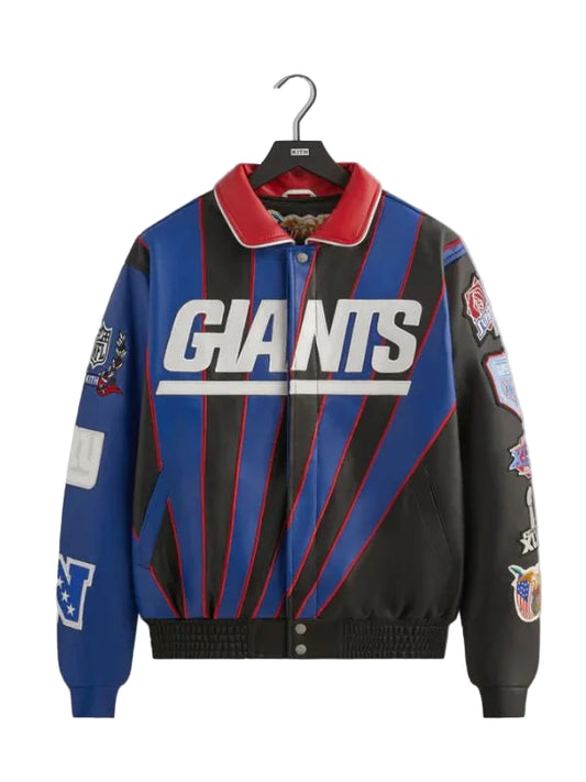 Kith x Jeff Hamilton NFL Giants Varsity Jacket