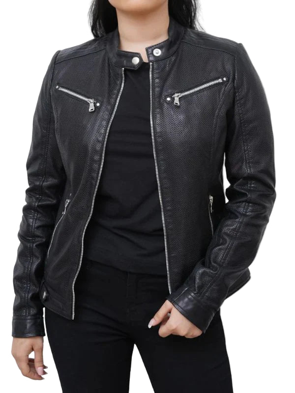 Layla Motorcycle Black Vintage Leather Jacket