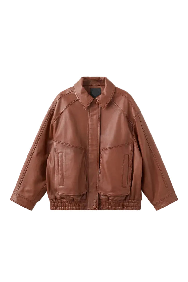 London Oversize Leather Jacket