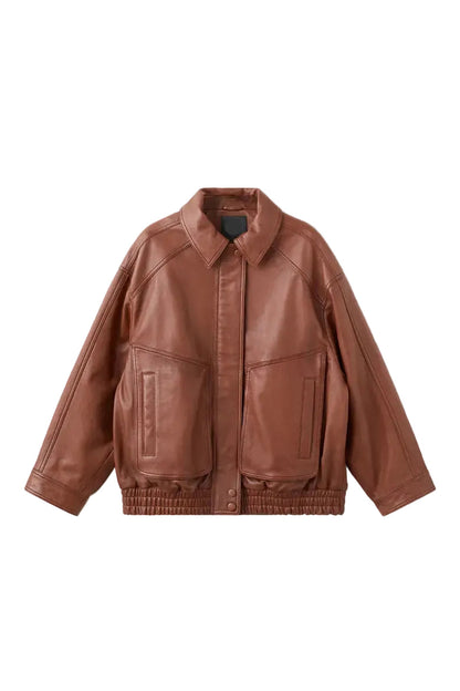 London Oversize Leather Jacket