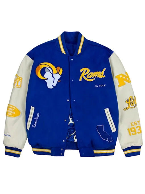 Los Angeles GOLF WANG Rams House Varsity Jacket