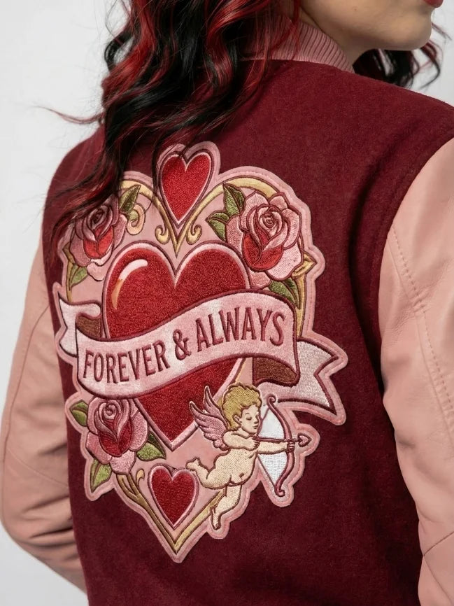 Love Patch Embroidered Jacket