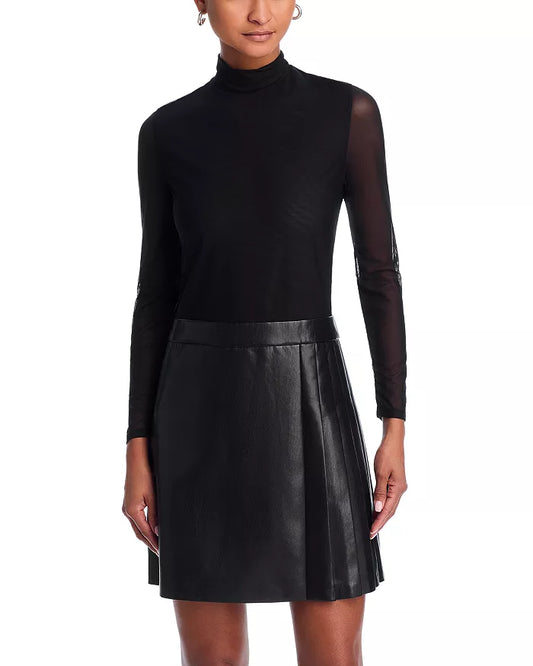 MJ Chara Leather Mini Dress