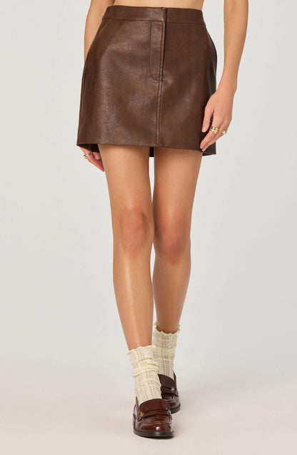 M Leather Miniskirt ASTR The Label