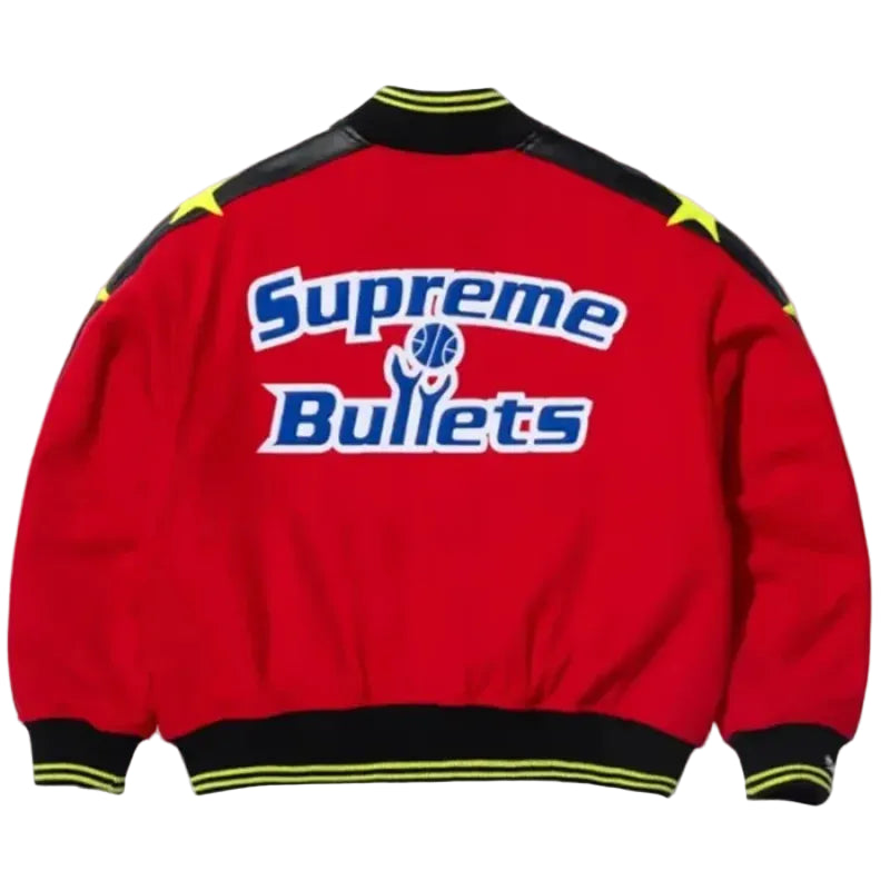 Mitchell & Ness x Supreme Bullets Red Jacket