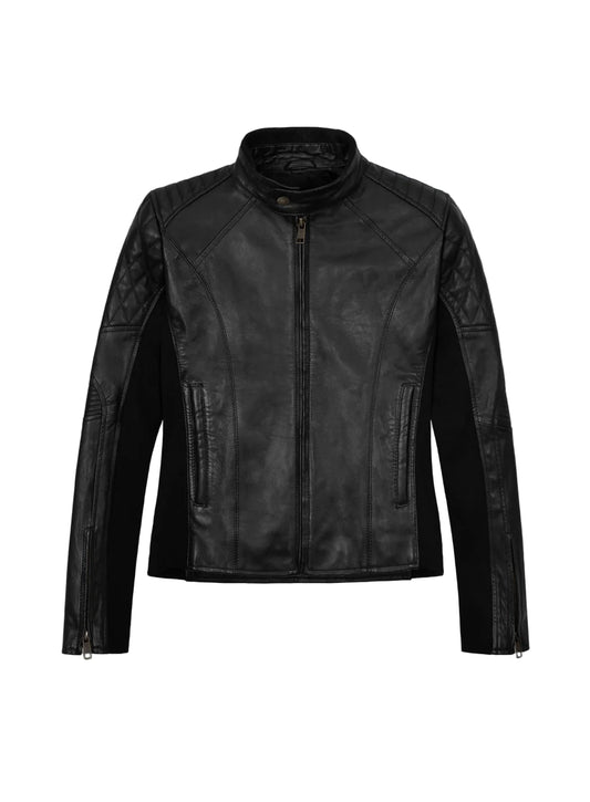 Modern Stretch Leather Jacket