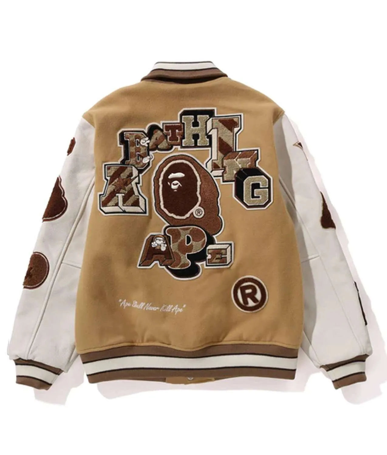 Multi Motif Bape Varsity Jacket