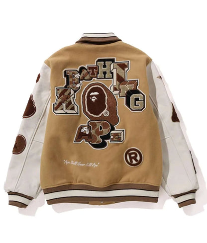 Multi Motif Bape Varsity Jacket