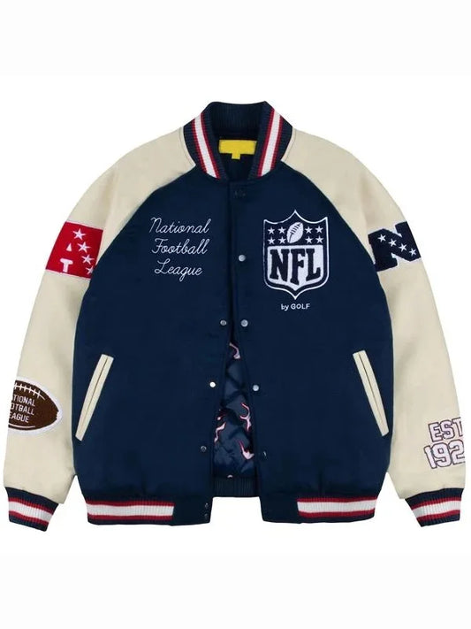 NFL GOLF WANG Letterman Full-Snap Jacket