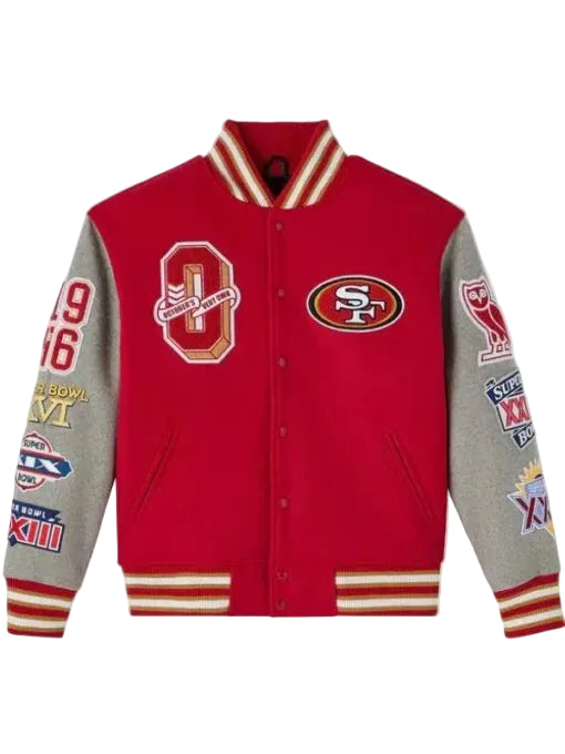 OVO 2025 San Francisco 49ers Varsity Jacket