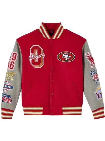 OVO 2025 San Francisco 49ers Varsity Jacket