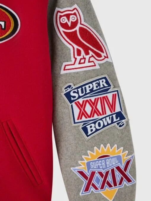 OVO 2025 San Francisco 49ers Varsity Jacket