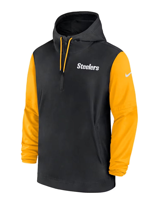 Pittsburgh Steelers Sideline Pre-Game Half-Zip Hoodie Jacket