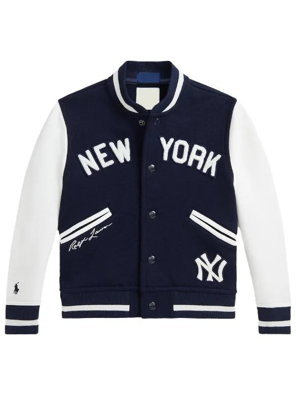 Preschool Polo Ralph Lauren Navy Yankees Fleece Jacket