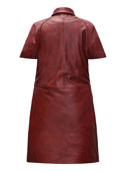 Renee Leather Shirt Dress