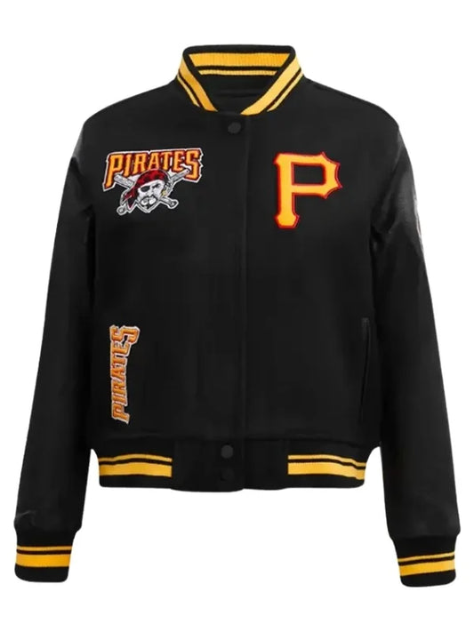Retro Classic Rib Pittsburgh Pirates Varsity Jacket
