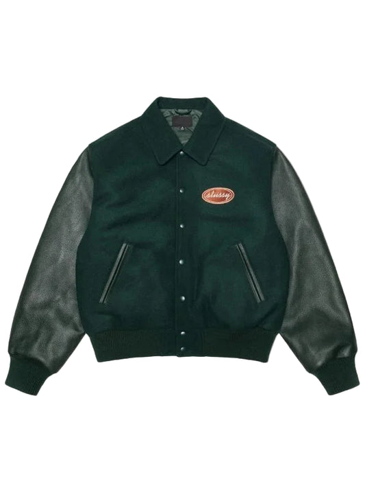 Stussy Script Oval Varsity Jacket