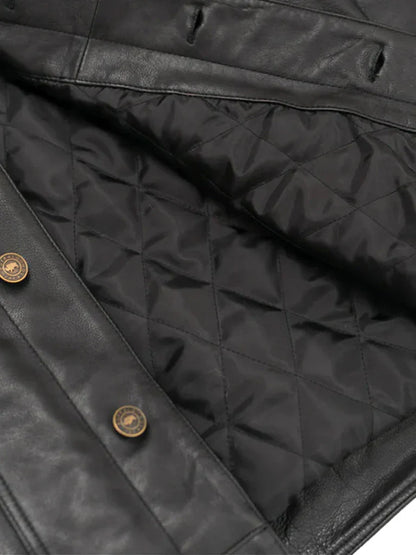 Trucker Style Leather Jacket