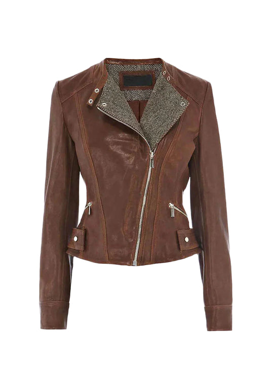 Tweed Leather Combo Jacket