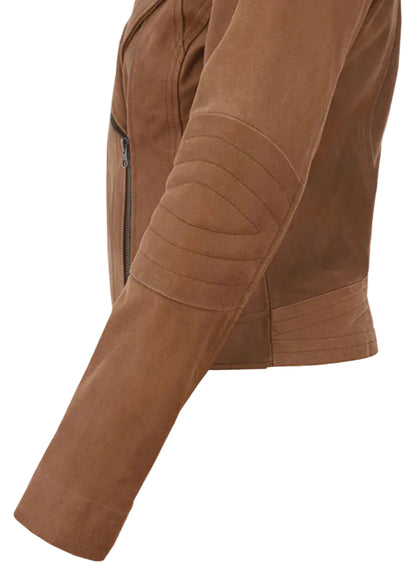 Women's Stylish Suede Biker Jacket