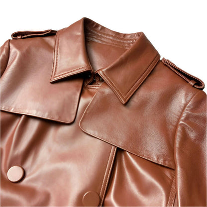 Genuine leather coat 