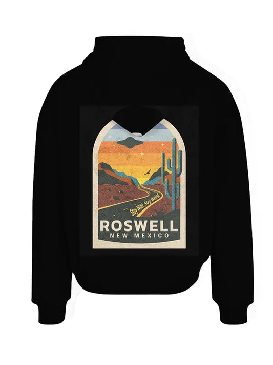 Roswell New Mexico Retro UFO Desert Custom Hoodie